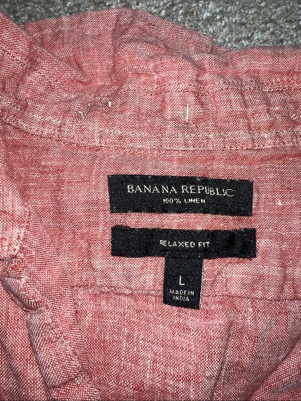 Banana Republic Relaxed Linen Shirt - Coral Pink